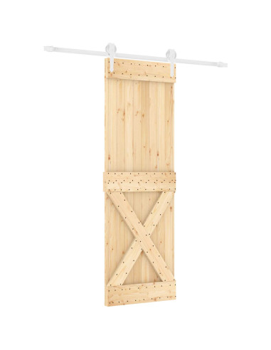 Porta scorrevole Naturale e Bianco 70 x 210 cm