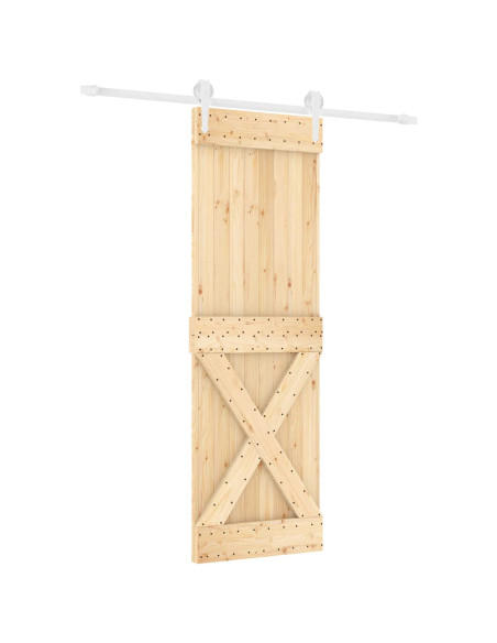 Porta scorrevole Naturale e Bianco 70 x 210 cm