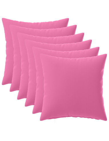 Federa 6 pcs HEERLEN Rosa 30 x 30 cm Poliestere