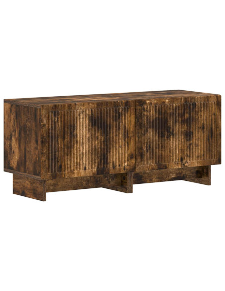 Mobile TV LED a 5 pezzi Rovere Fumo Legno ingegnerizzato