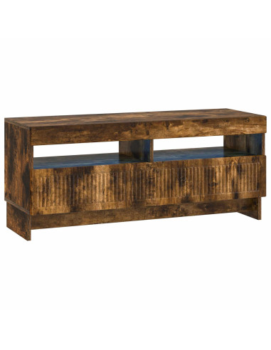 Mobile TV LED a 5 pezzi Rovere Fumo Legno ingegnerizzato