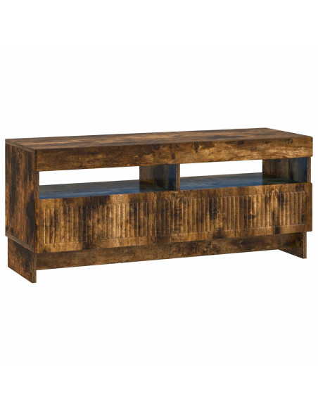 Mobile TV LED a 5 pezzi Rovere Fumo Legno ingegnerizzato