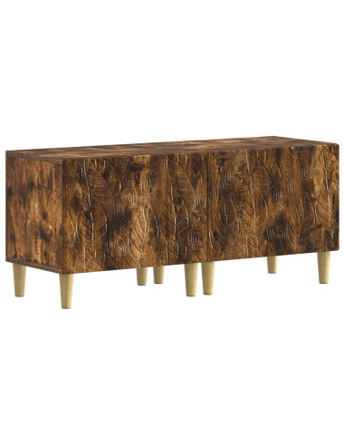 Mobile TV LED a 5 pezzi Rovere Fumo Legno ingegnerizzato