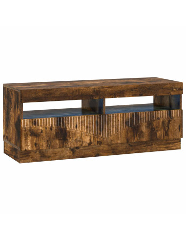 Mobile TV LED a 5 pezzi Rovere Fumo Legno ingegnerizzato