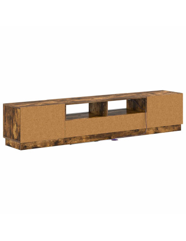 Mobile TV LED a 5 pezzi Rovere Fumo Legno ingegnerizzato