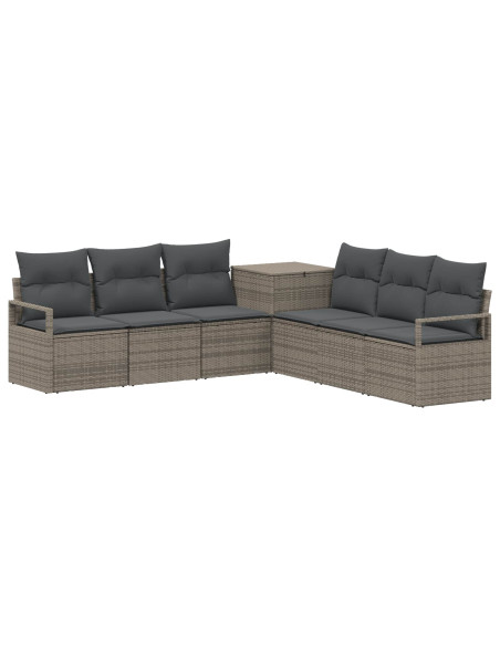 Set di divani 7 pz Grigio e Grigio Scuro