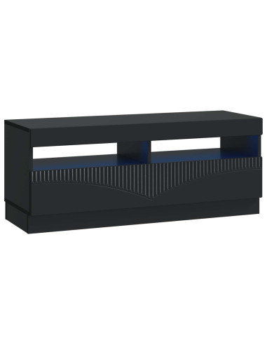 Mobile TV LED a 5 pezzi Nero Legno ingegnerizzato
