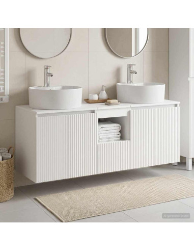 Set di Armadi da Bagno 3 pz Bianco 49,5 x 44,5 x 65 cm