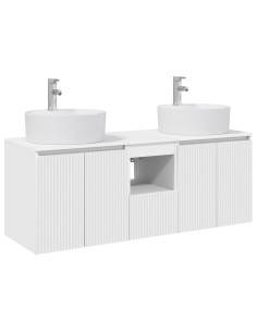 Set di Armadi da Bagno 3 pz Bianco 49,5 x 44,5 x 65 cm 2