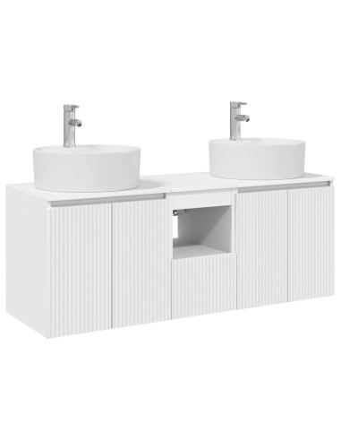 Set di Armadi da Bagno 3 pz Bianco 49,5 x 44,5 x 65 cm
