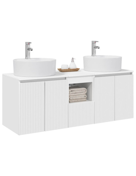 Set di Armadi da Bagno 3 pz Bianco 49,5 x 44,5 x 65 cm