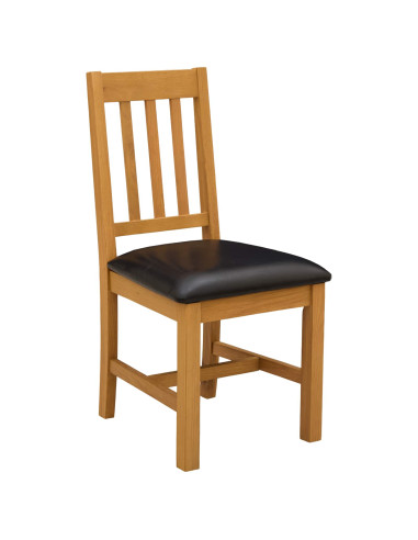 Set da pranzo 5 pz Nero Legno di Quercia Massello