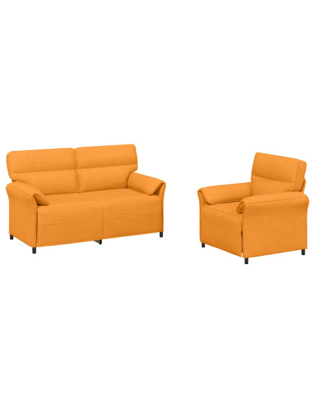 Set di divani 2 pz Giallo Scuro Tessuto