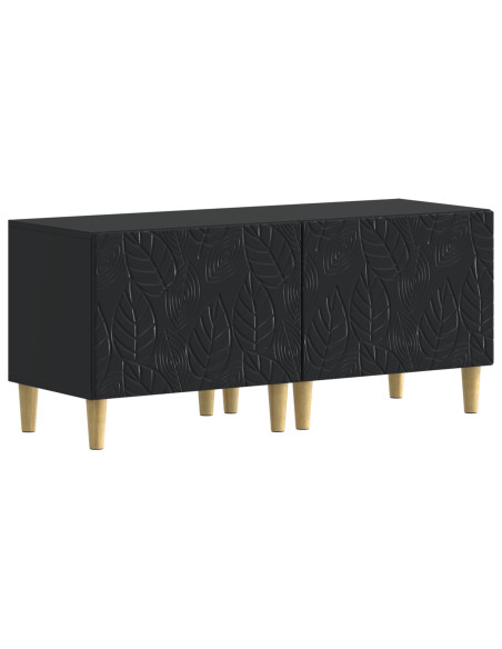 Mobile TV LED a 5 pezzi Nero Legno ingegnerizzato