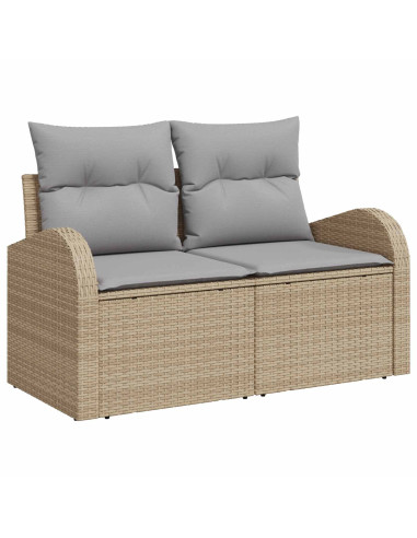 Set di divani 8 pz Beige e Grigio Chiaro