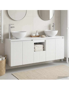 Set di Armadi da Bagno 3 pz Bianco 49,5 x 41 x 64,5 cm