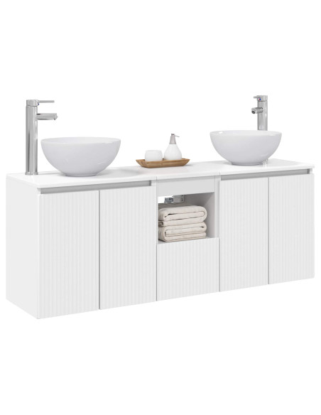 Set di Armadi da Bagno 3 pz Bianco 49,5 x 41 x 64,5 cm
