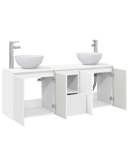 Set di Armadi da Bagno 3 pz Bianco 49,5 x 41 x 64,5 cm