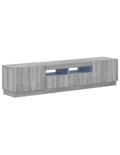 Mobile TV LED a 5 pezzi Sonoma grigio Legno ingegnerizzato
