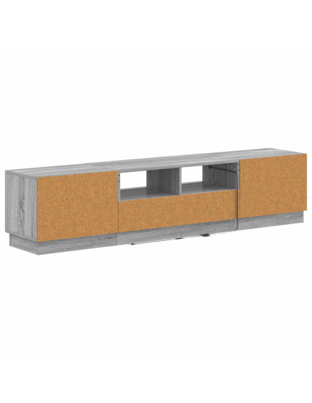 Mobile TV LED a 5 pezzi Sonoma grigio Legno ingegnerizzato