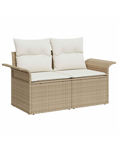 Set di divani 7 pz Beige e Bianco Crema