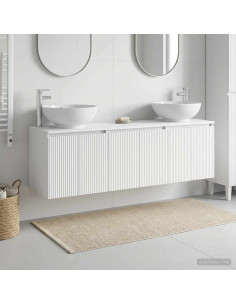 Set di Armadi da Bagno 3 pz Bianco 49,5 x 44,5 x 65 cm