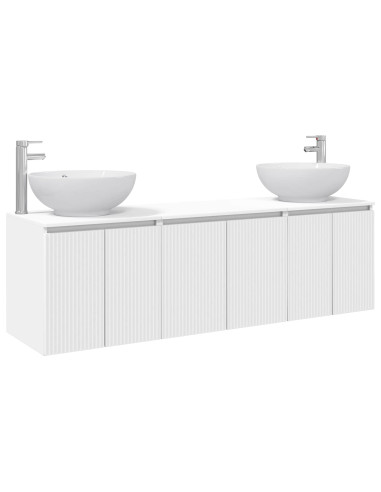 Set di Armadi da Bagno 3 pz Bianco 49,5 x 44,5 x 65 cm