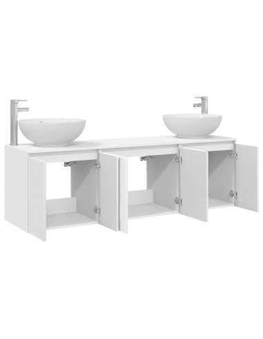 Set di Armadi da Bagno 3 pz Bianco 49,5 x 44,5 x 65 cm