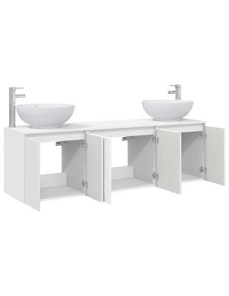Set di Armadi da Bagno 3 pz Bianco 49,5 x 44,5 x 65 cm
