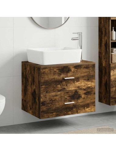 Set di mobili per il bagno Rovere Fumo Legno ingegnerizzato