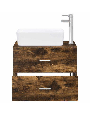 Set di mobili per il bagno Rovere Fumo Legno ingegnerizzato