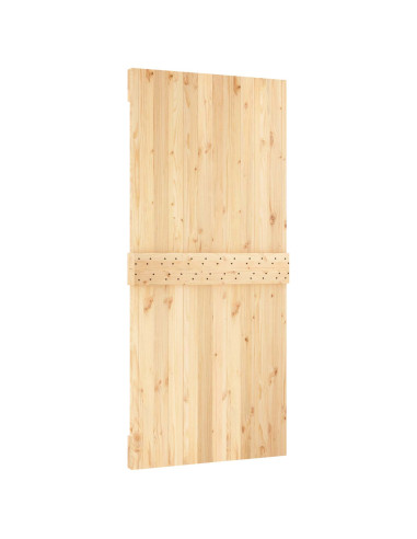 Porta scorrevole Naturale e Nero 95 x 210 cm