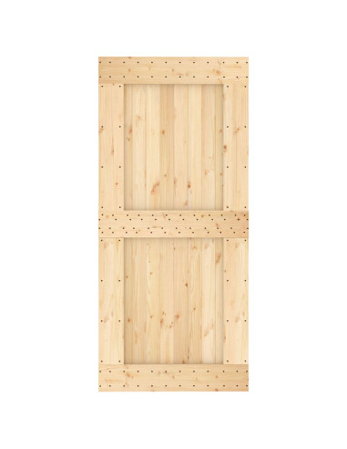 Porta scorrevole Naturale e Nero 95 x 210 cm