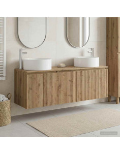 Set di Armadi da Bagno 3 pz Rovere Artigianale