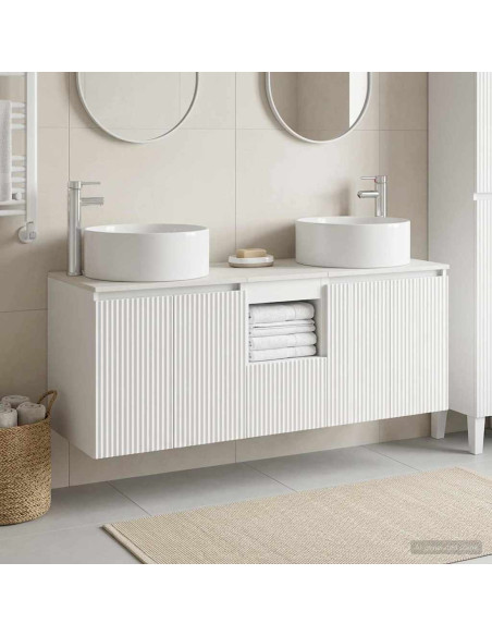 Set di Armadi da Bagno 3 pz Bianco 49,5 x 44,5 x 65,5 cm