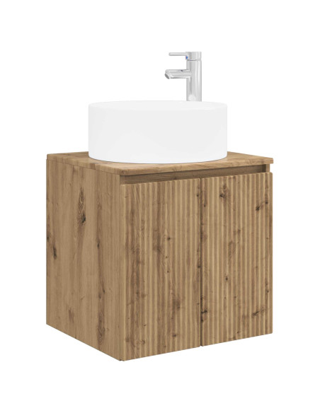 Set di Armadi da Bagno 3 pz Rovere Artigianale