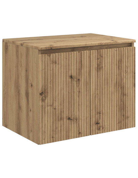 Set di Armadi da Bagno 3 pz Rovere Artigianale