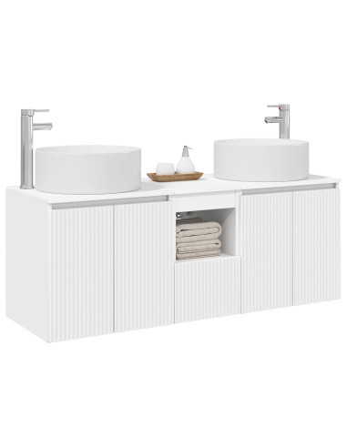 Set di Armadi da Bagno 3 pz Bianco 49,5 x 44,5 x 65,5 cm