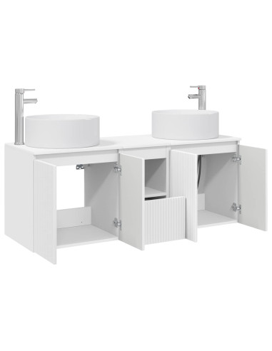 Set di Armadi da Bagno 3 pz Bianco 49,5 x 44,5 x 65,5 cm