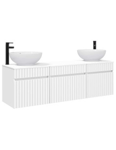 Set di Armadi da Bagno 3 pz Bianco 49 x 44,5 x 66,5 cm 2