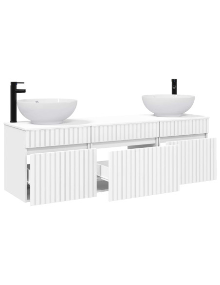Set di Armadi da Bagno 3 pz Bianco 49 x 44,5 x 66,5 cm