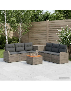 Set di divani 8 pz Grigio e Grigio Scuro