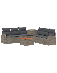 Set di divani 8 pz Grigio e Grigio Scuro 2