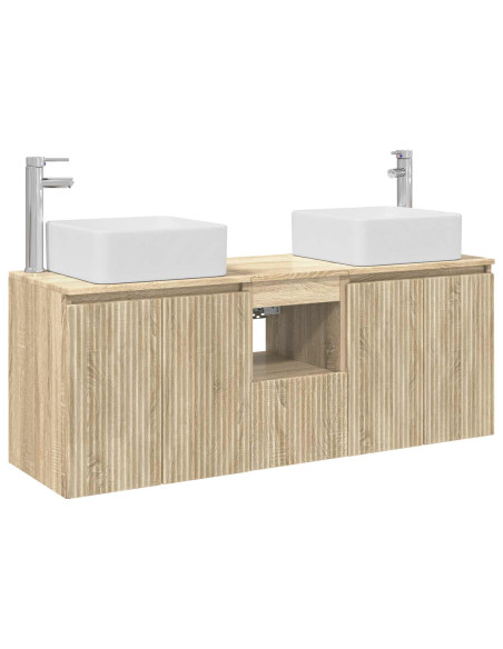 Set di Armadi da Bagno 3 pz Rovere Sonoma 53 x 35 x 63 cm