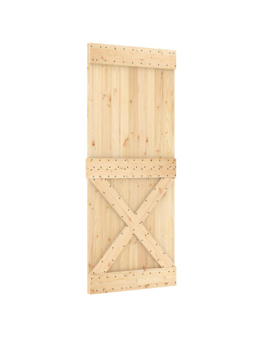 Porta scorrevole Naturale e Bianco 85 x 210 cm