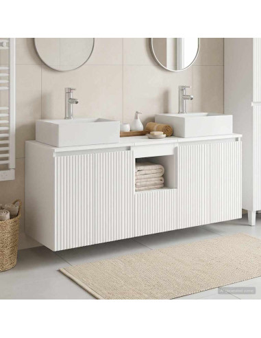 Set di Armadi da Bagno 3 pz Bianco 49,5 x 41 x 62,5 cm