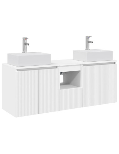 Set di Armadi da Bagno 3 pz Bianco 49,5 x 41 x 62,5 cm