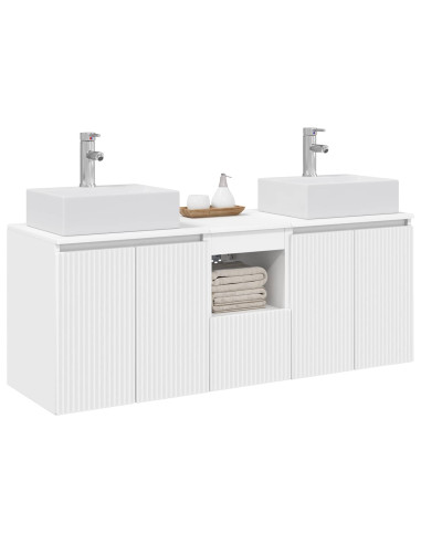 Set di Armadi da Bagno 3 pz Bianco 49,5 x 41 x 62,5 cm