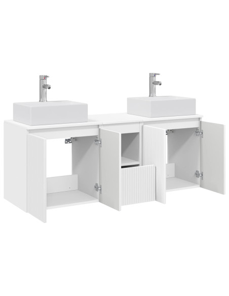 Set di Armadi da Bagno 3 pz Bianco 49,5 x 41 x 62,5 cm