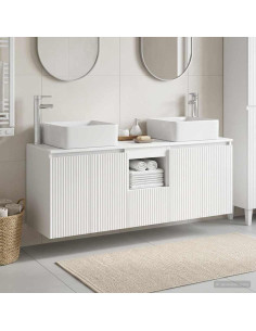 Set di Armadi da Bagno 3 pz Bianco 53 x 35 x 63 cm
